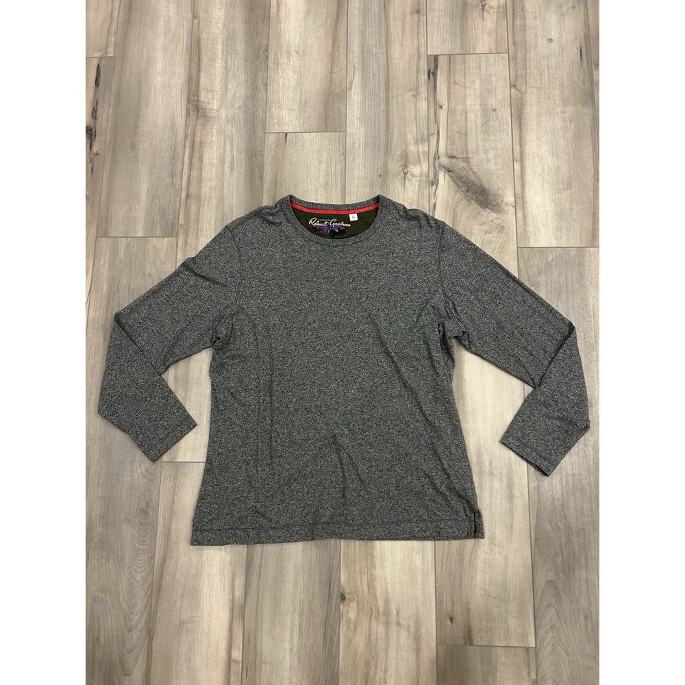 Robert Graham Lightweight Sweater Mens Large Classic Fit Long Sleeve Grey Car